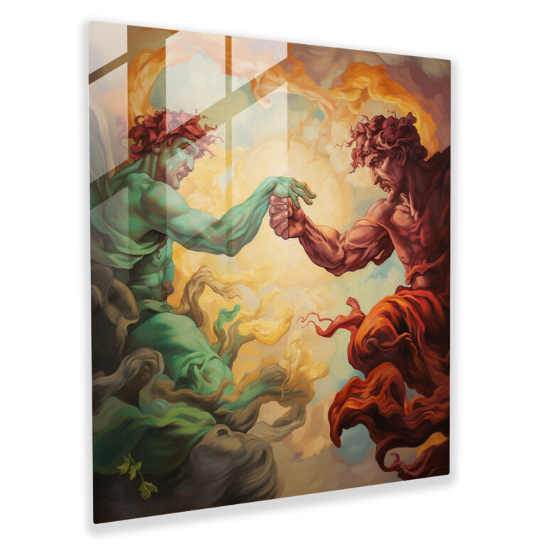 Meisterwerk der Renaissance - Glasbild Wanddekoration moderne Kunst