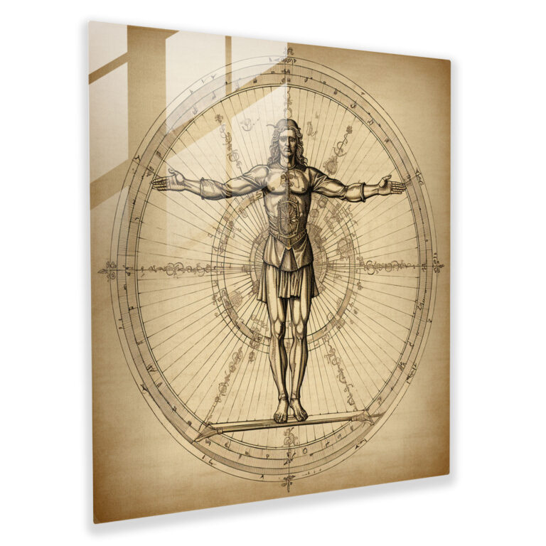 Glasbild Renaissance Eleganz - Renaissance Glasbild Wandkunst