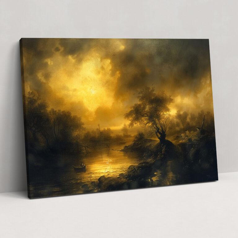 Rembrandt Landschaft Leinwandbild - Leinwand Leinwand-Wandkunst