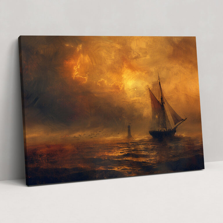Rembrandt Wanddekoration - Atemberaubendes Landschaftsgemälde - Leinwandbild Wandkunst