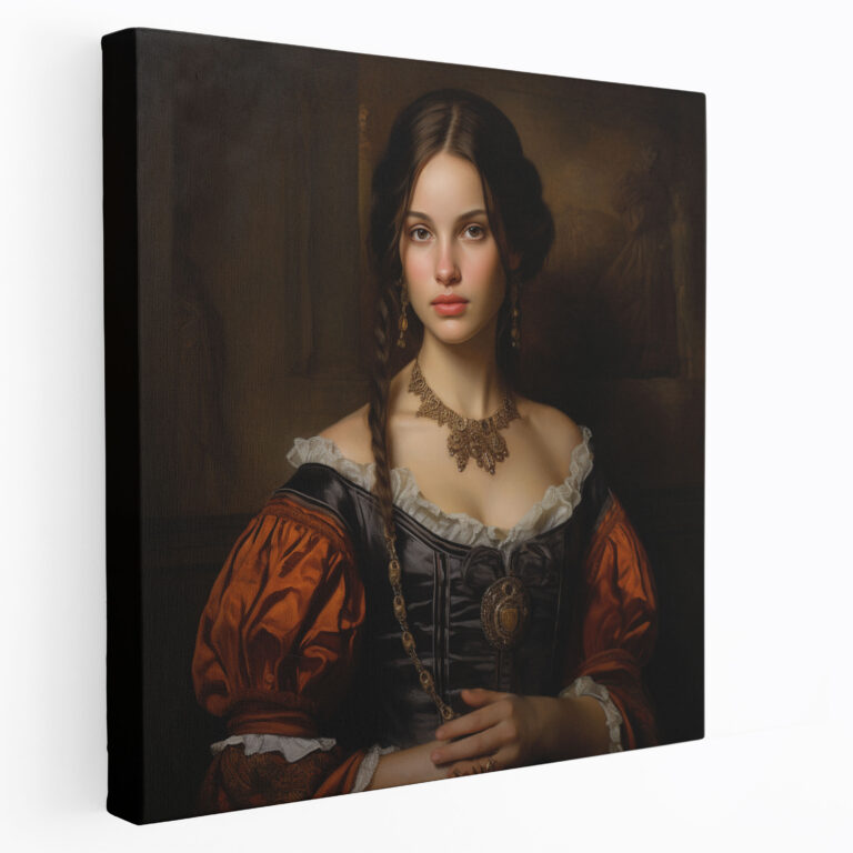 Leinwandbild Renaissance - Majestätisches Porträt einer Adligen
