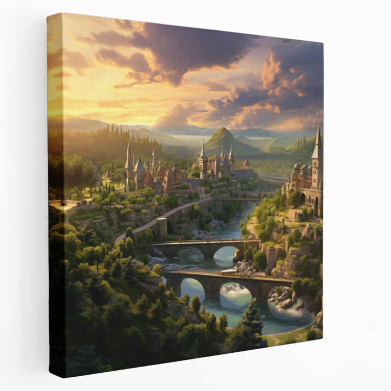 Renaissance Landschaftsbild Leinwandbild für die moderne Wohnraumgestaltung