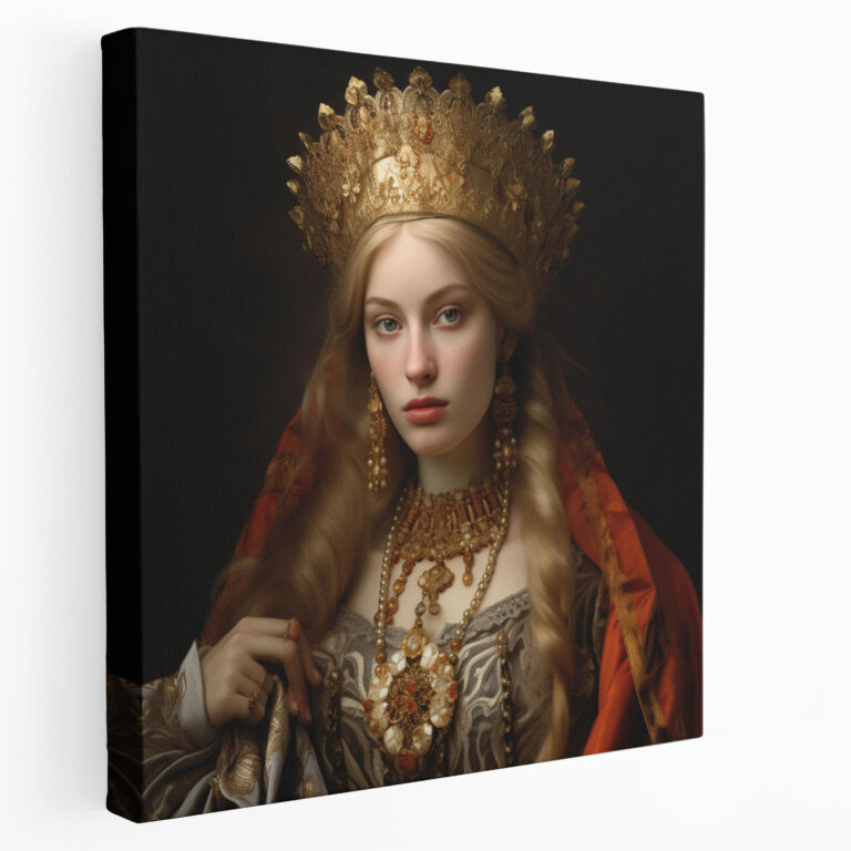 Renaissance Wanddekoration - Königliches Porträt der Königin - Leinwandbild