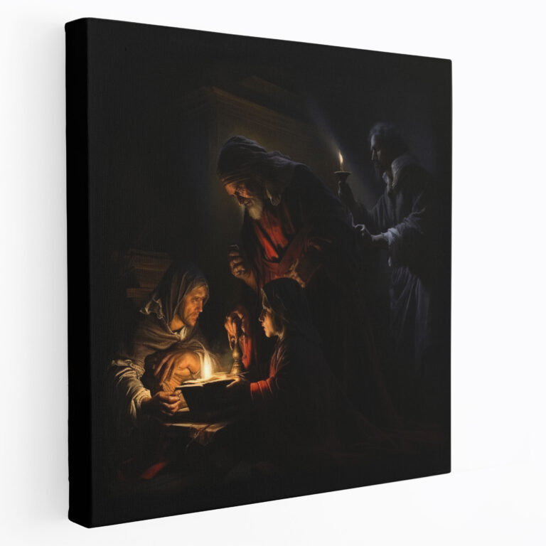 Leinwandbild Renaissance Chiaroscuro - Renaissance Leinwand Wanddekoration