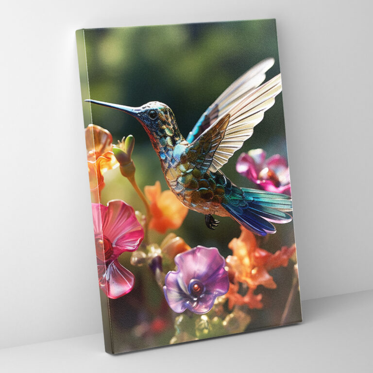 Realistische Glas Skulptur Wandkunst - Glas Skulptur Leinwand Wandbild Natur