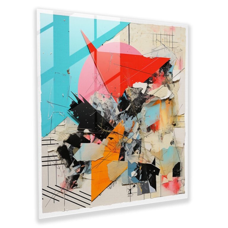 Glasbild Collage - Moderne Wanddekoration - Rejection Glasbild Glas Kunst Wohnaccessoire