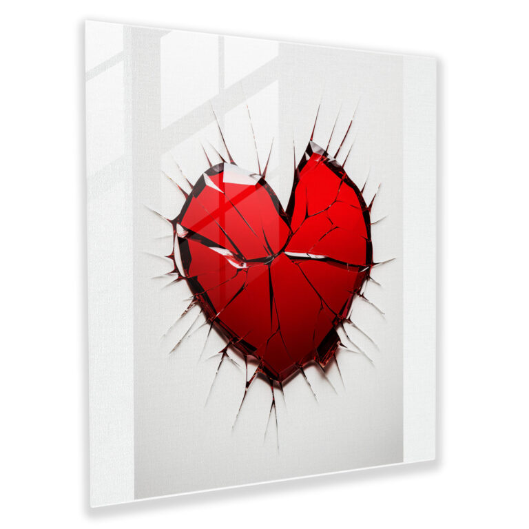 Fragmente der Ablehnung - Glas Wandkunst - Wanddekoration Glasbild Wohnkultur