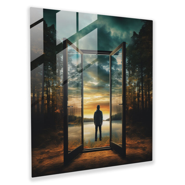 Traumtür - Glaswandkunst - Ablehnung Glasbild Glaswandkunst Geschlossene Tür
