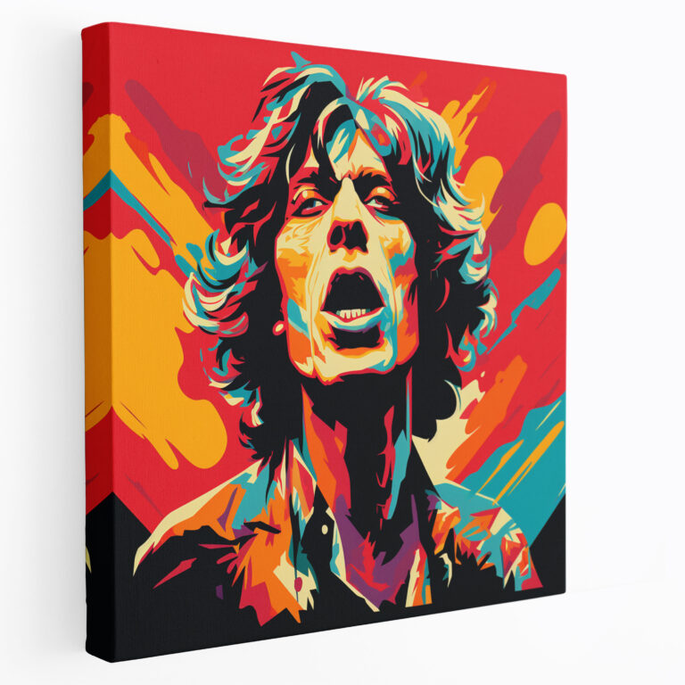 Rolling Stones Pop Art Leinwandbild - Wohn-Dekoration Grafische Elemente