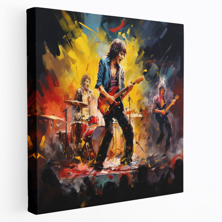 Leinwandbild Rolling Stones - Impressionistische Wandkunst - Rolling Stones Wandkunst Wohnkultur Leinwand