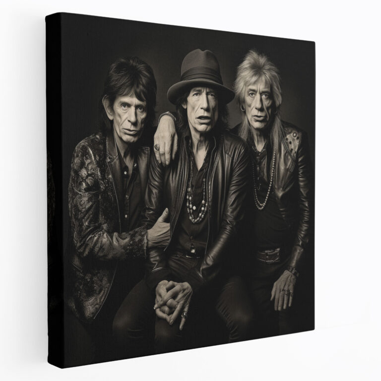 Rolling Stones Leinwandbild - Schwarz-weiß Fotografie