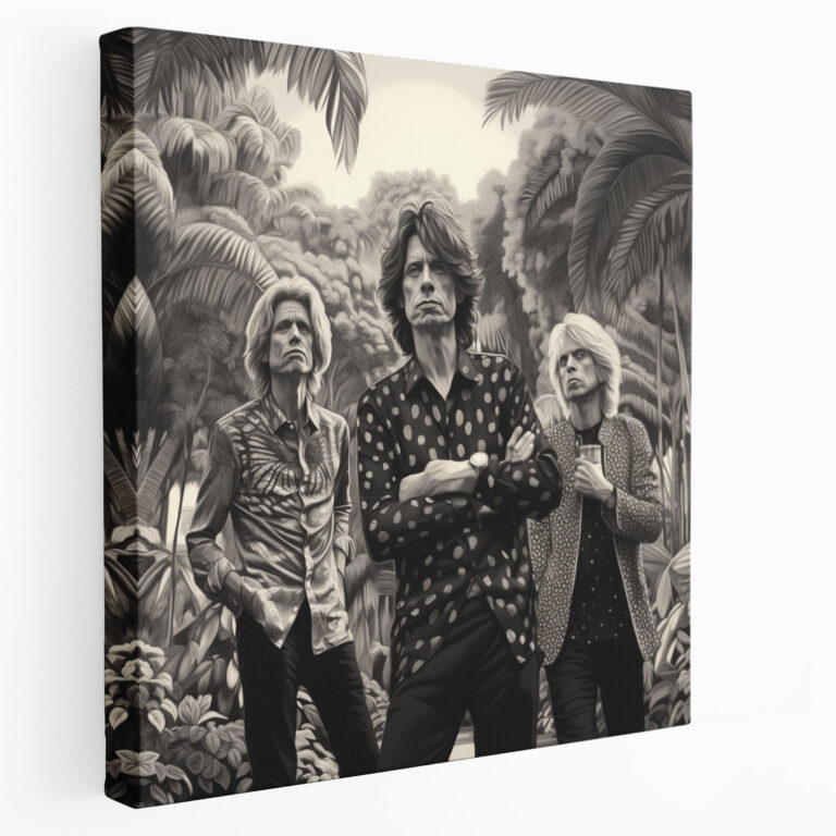 Rolling Stones Wandkunst - Leinwandbild Glasbild Harmonie Balance