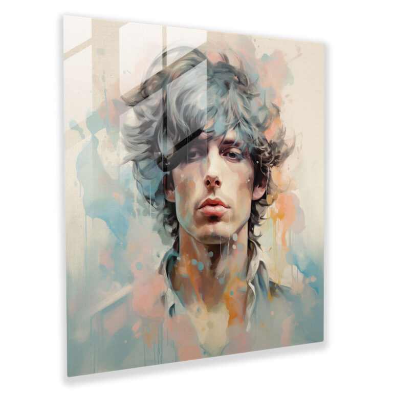 Glasbild Rolling Stones - Delikat Zarte Farbtöne Wohnkultur