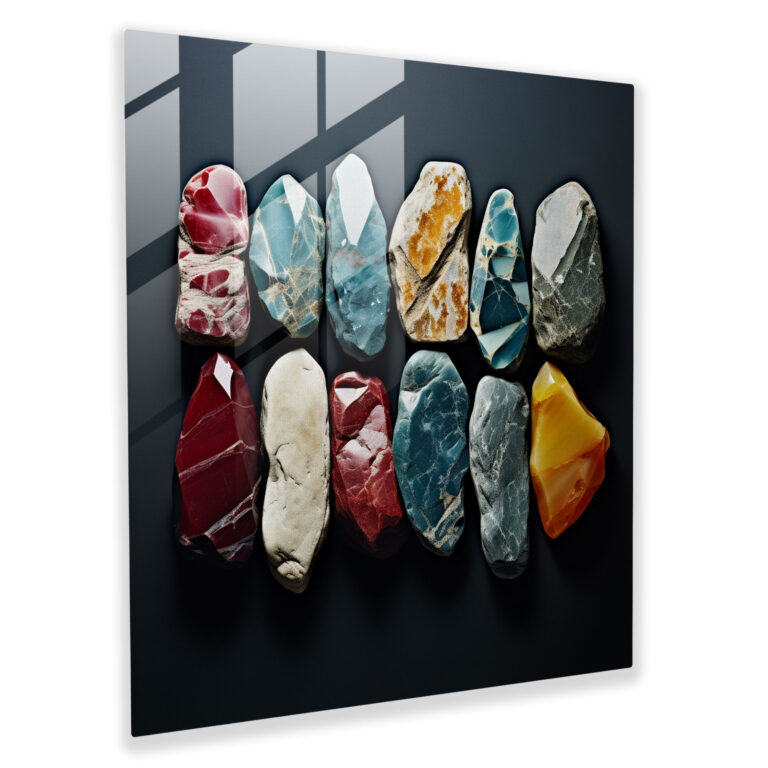 Glasbild Rolling Stones - Rolling Stones Glas Kunst Natürliche Schönheit Wanddekoration