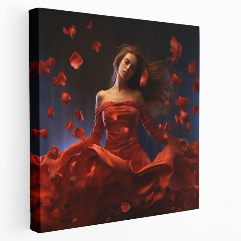 Romantische Rosenblüten Wandkunst - Romantisch Wanddekoration Eleganz Leinwand