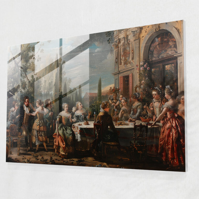 Rokoko-Stil Gemälde für die Inneneinrichtung - Leinwandbild Glasbild Wanddekoration