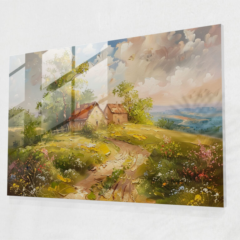 Rokoko-Stil Glaswandkunst - Glasbild Rokoko-Stil Kunstglas Home-Dekoration
