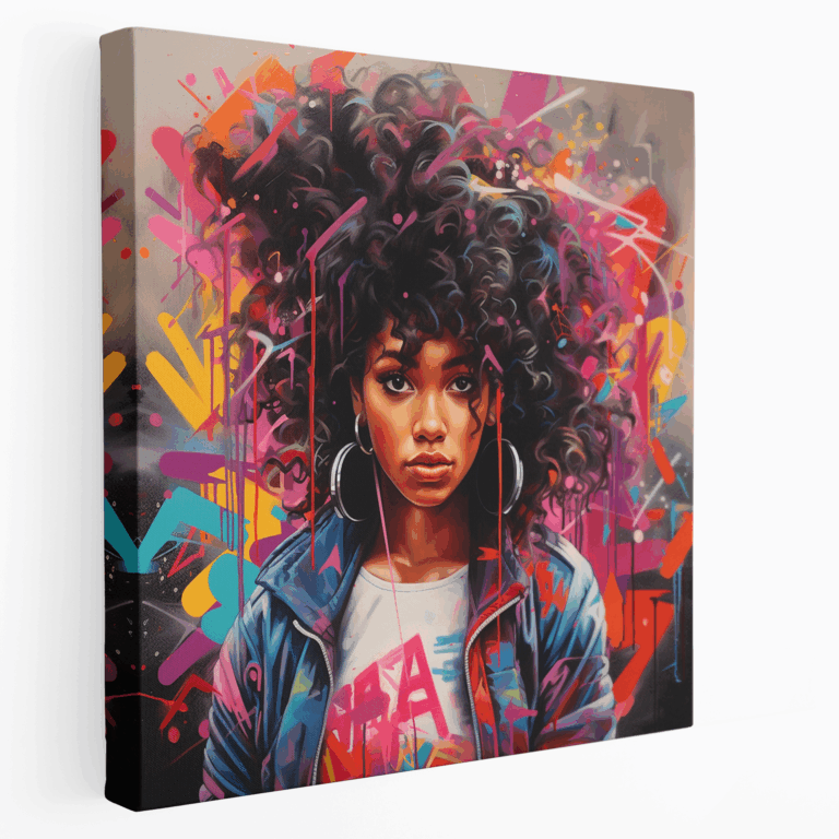 Retro Street Culture Graffiti Leinwandbild