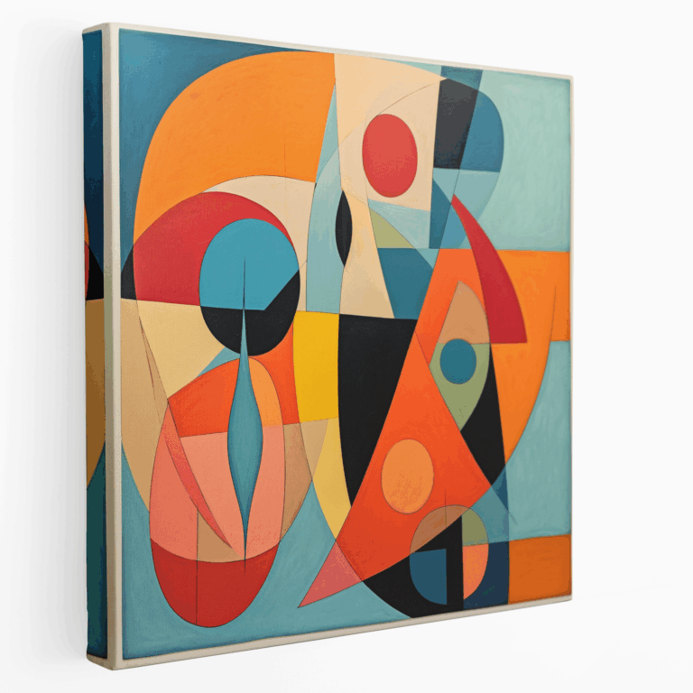 Retro Geometrisches Leinwandbild