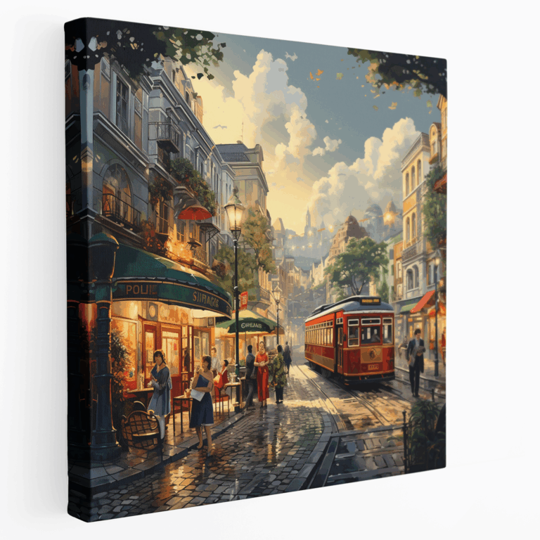 Retro Street Vibes Leinwandbild