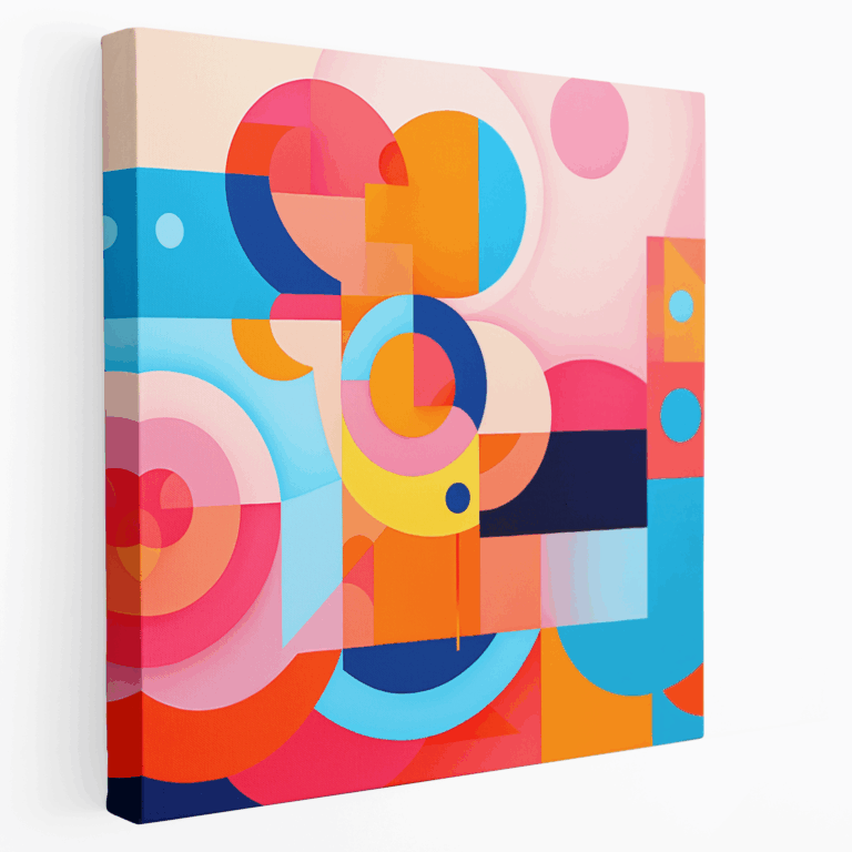 Retro Geometrisches Leinwandbild