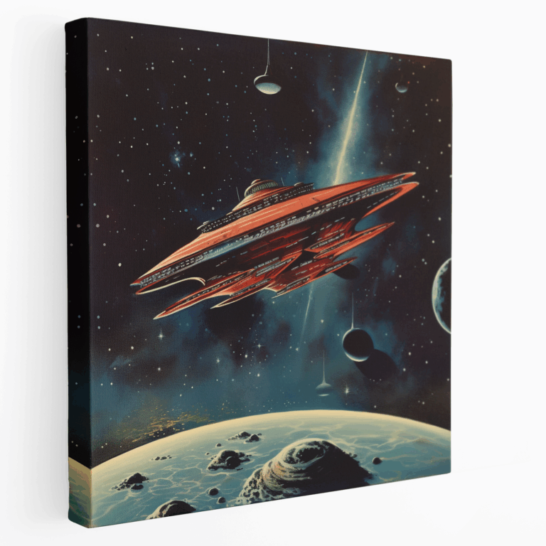 Retro Sci-Fi Leinwandbild