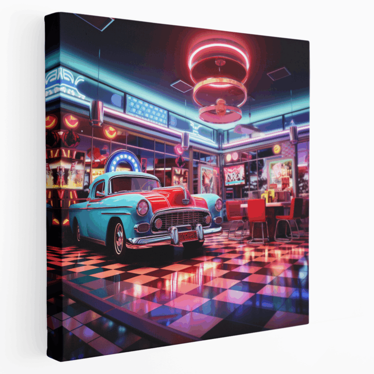 Leinwandbild im Retro-Diner-Stil