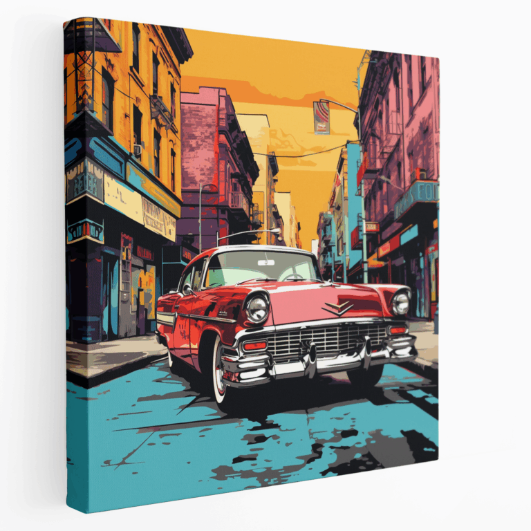 Leinwandbild Retro Car City
