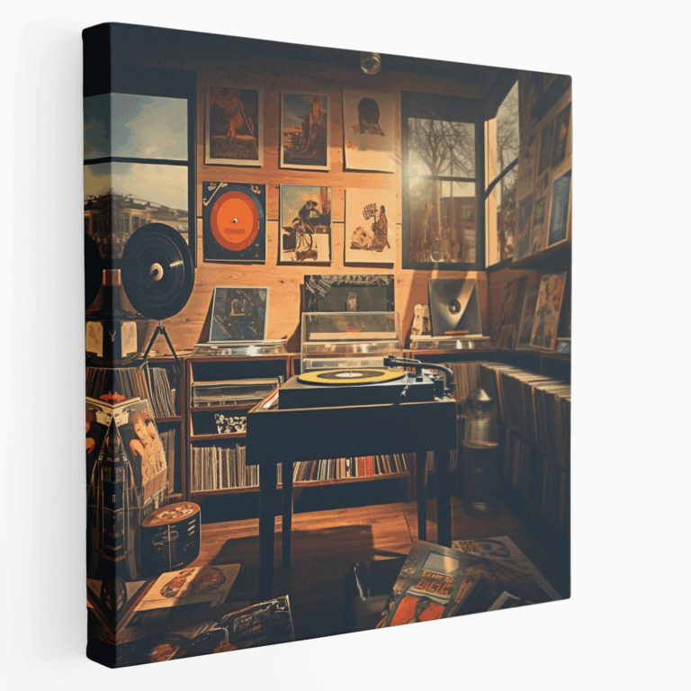 Leinwandbild Klassische Vinyl-Schallplatten
