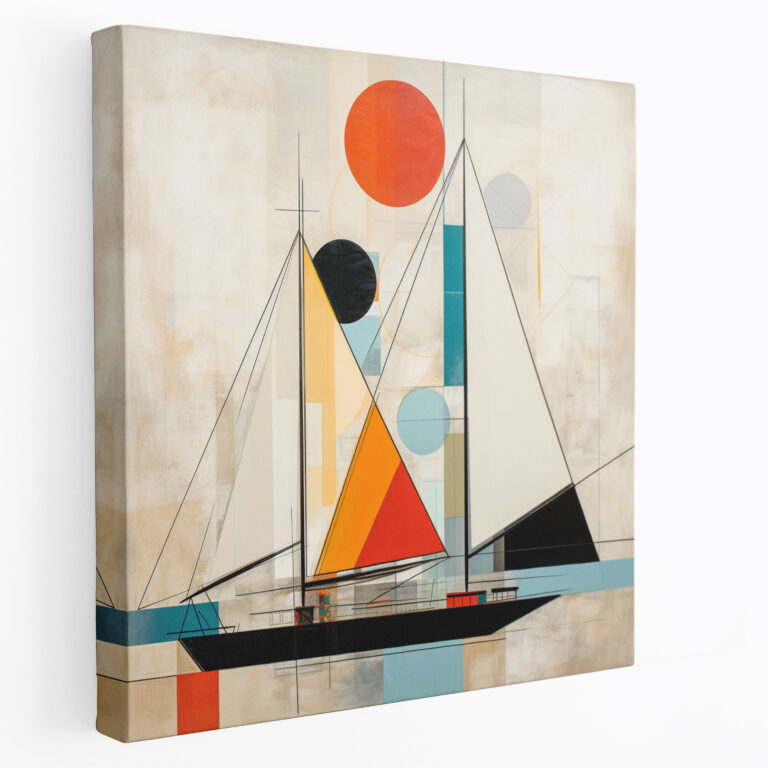Sailboat Leinwandbild - Monochromatische Majestät - Illustration