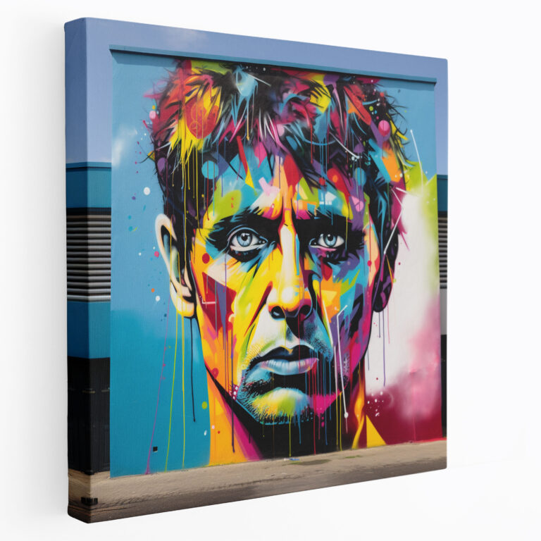 Scarface Leinwandbild - Gesicht von Scarface Leinwand Wandbild
