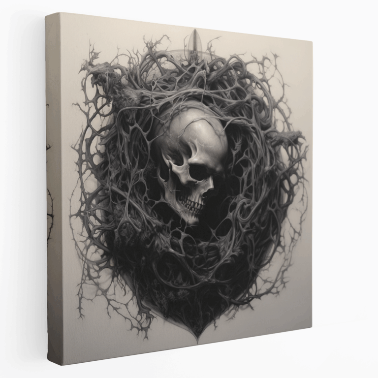 Gothic Totenkopf Leinwandbild