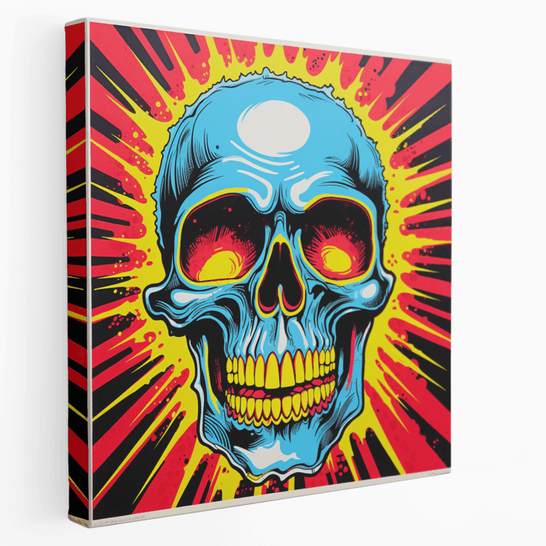 Wanddeko Schädel im Pop-Art-Stil