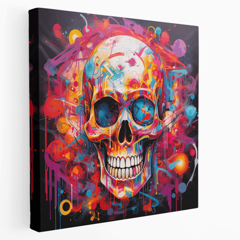 Städtische Graffiti-Schädel Leinwandkunst