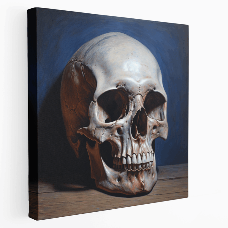Photorealistisches Schädel Leinwandbild