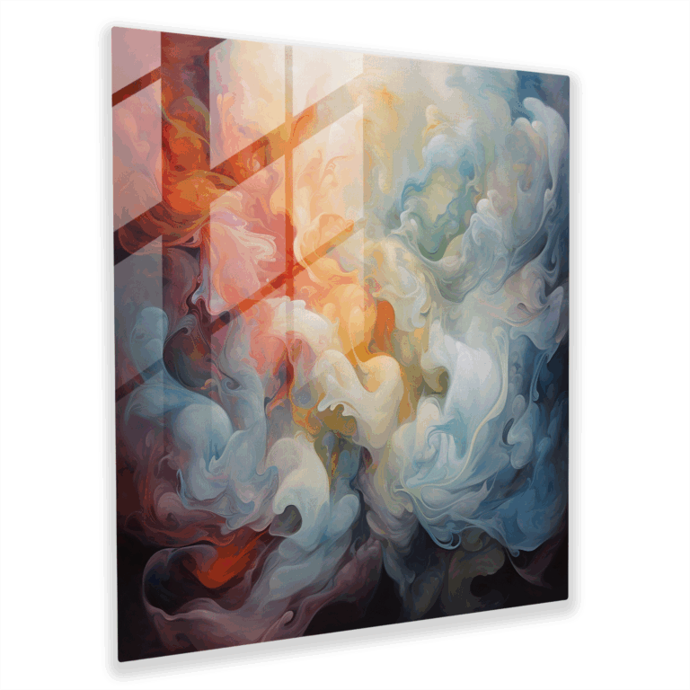 Rauchmuster Glas-Wandkunst