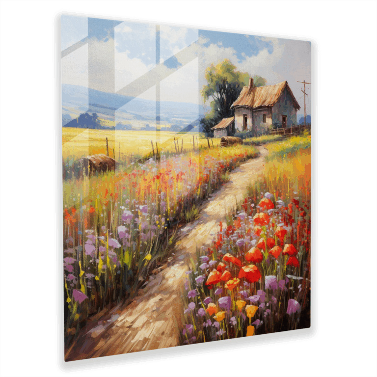 Glasbild Ruhige Landschaft