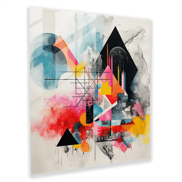 Kreative Rauchgeometrie Glasbild