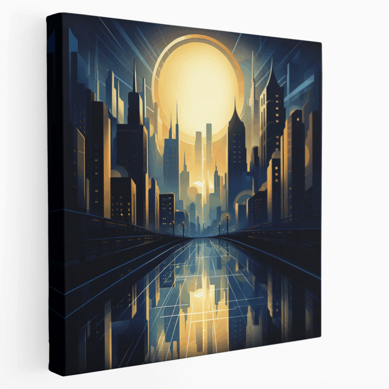 Leinwandbild Moonlit Metropolis