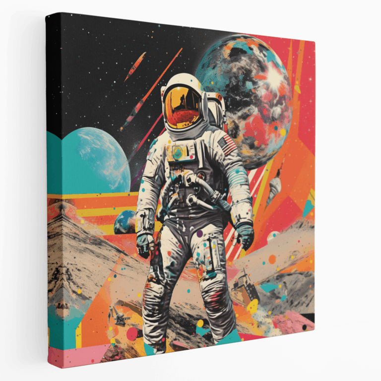 Retro Space Odyssey Leinwandbild
