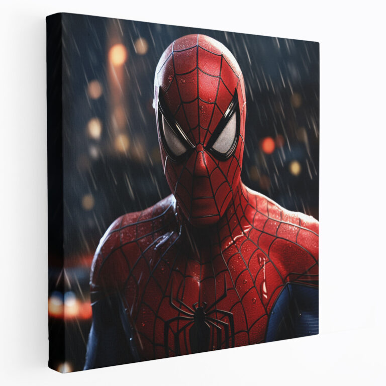 Spiderman Leinwandbild - fotorealistische Wandkunst - Spiderman Leinwand Leinwand Wandkunst