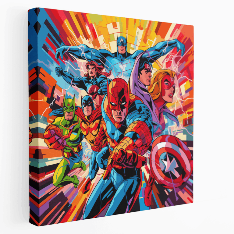 Leinwandbild Pop Art Superhelden