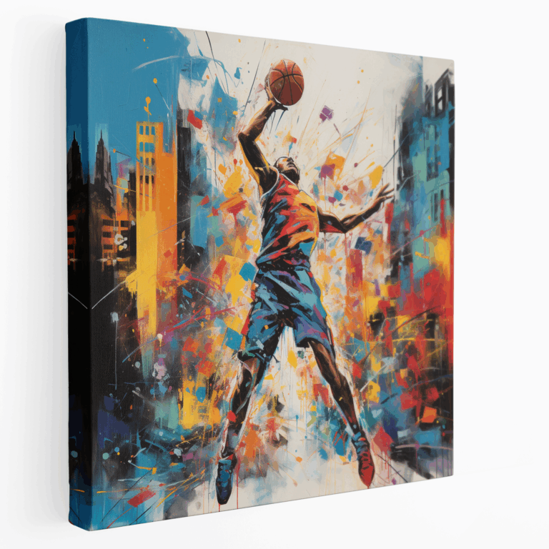 Lebhaftes Stadt Dunk Leinwandbild