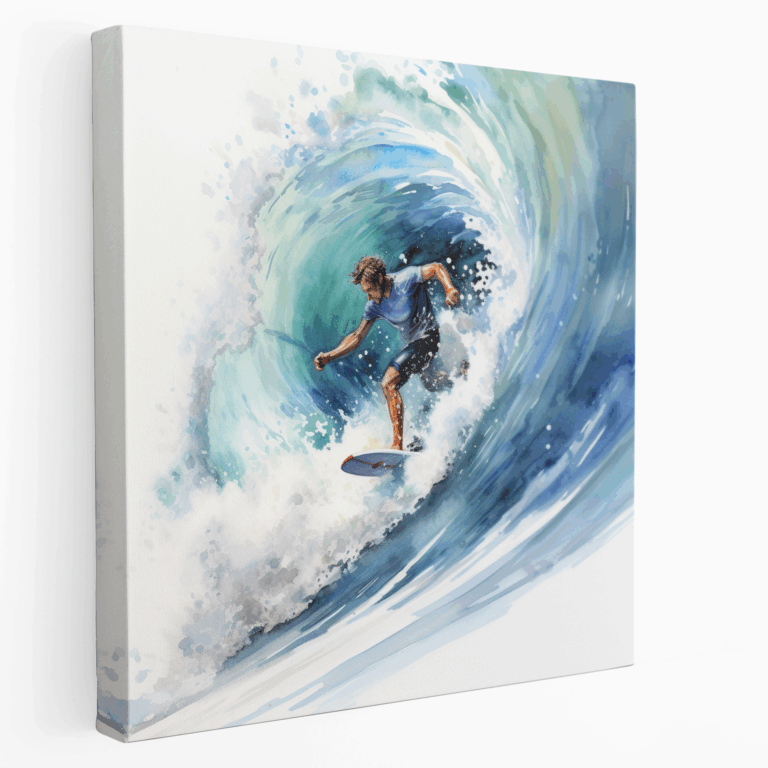 Begeisterndes Surf-Abenteuer Leinwandbild
