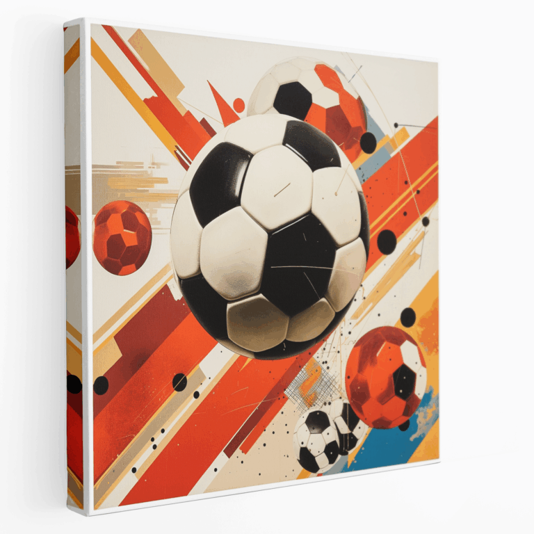 Fußball-Collage Leinwandbild