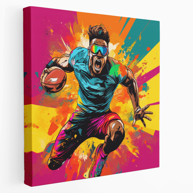 Lebendiges Fußball-Action Leinwandbild