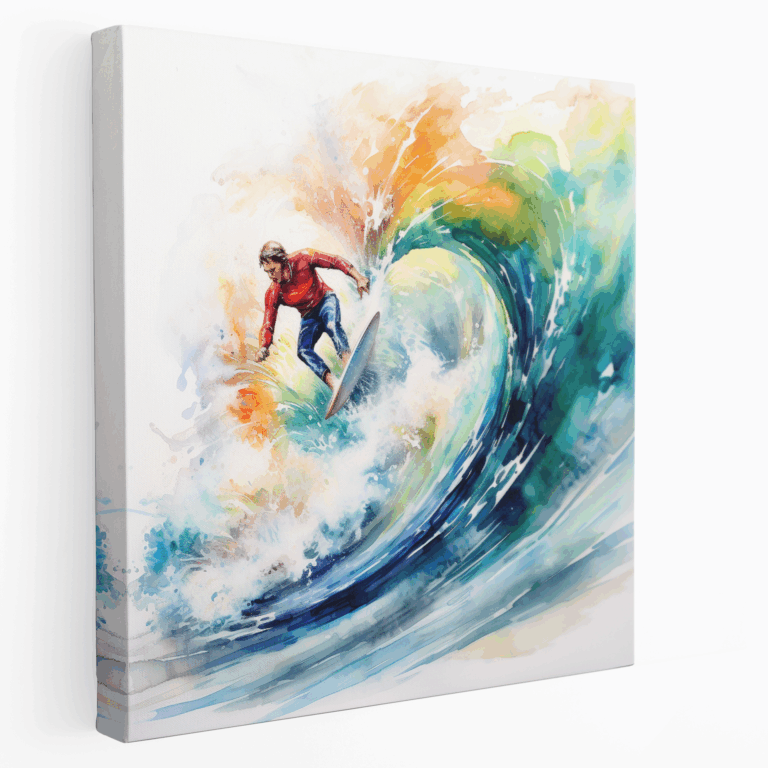 Lebhaftes Surfen Leinwandbild