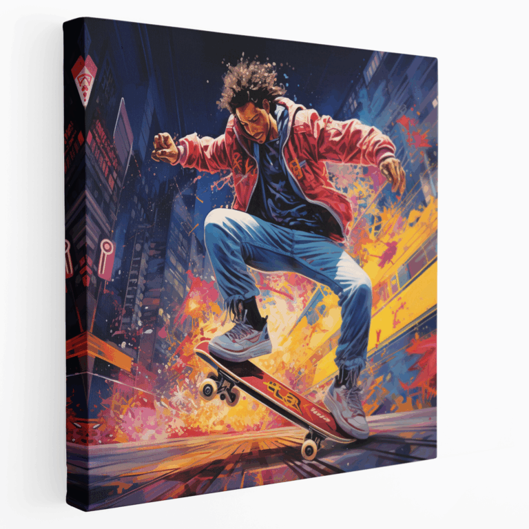Graffiti Skateboarder Leinwandbild