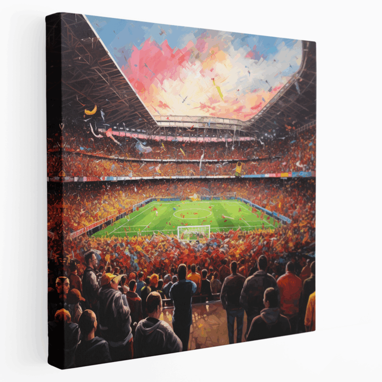 Fußballspiel Leinwandbild