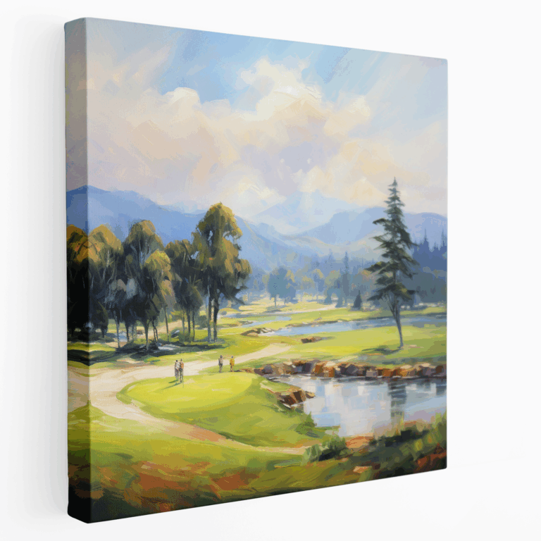 Tranquil Greens Leinwandbild im Impressionismus-Stil